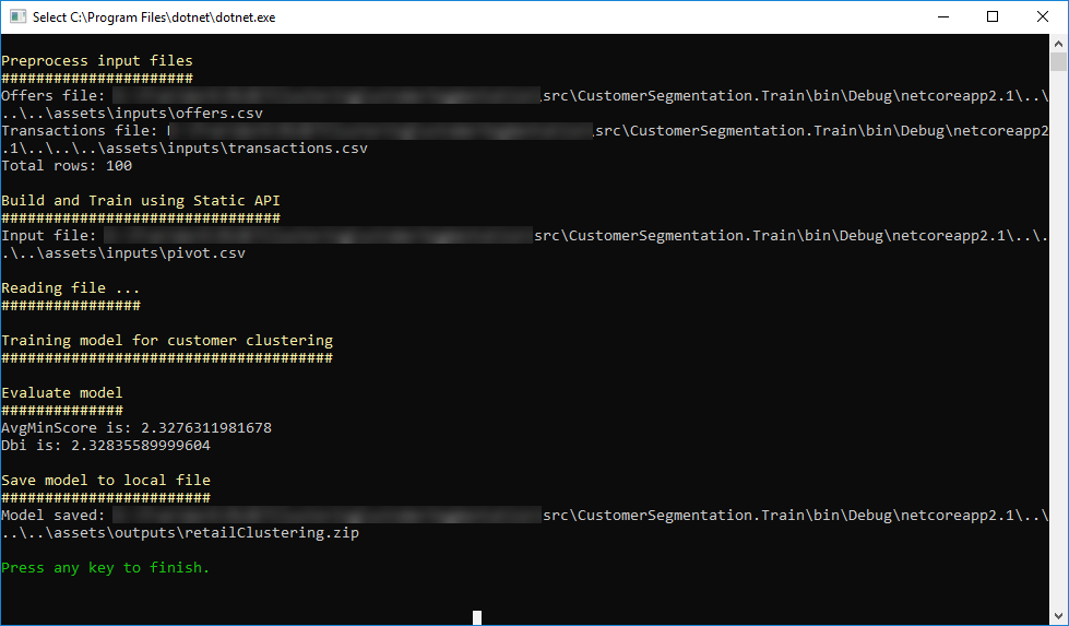 Customer segmentation train