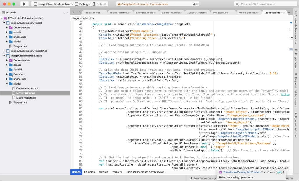 Machine Learning Visual Studio