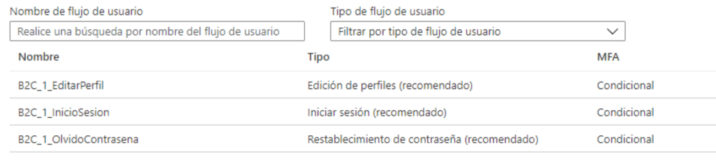 Politicas Active Directory B2C