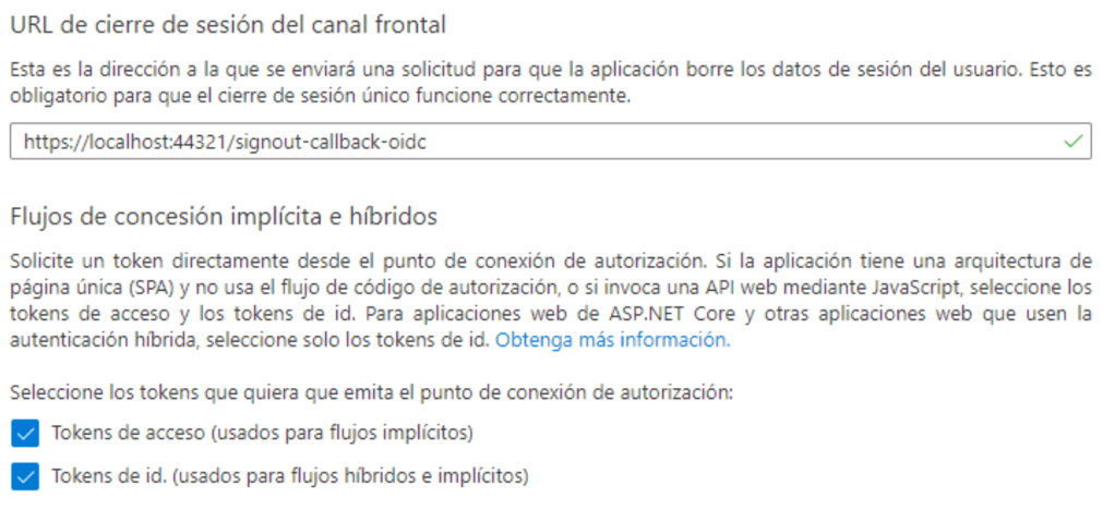 Tokens Active Directory B2C